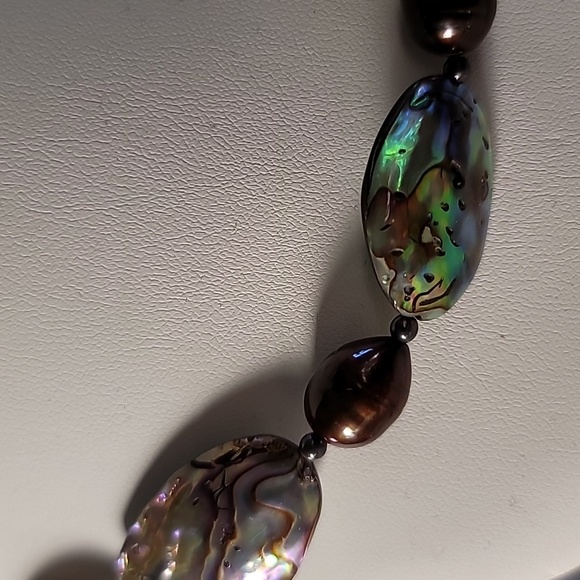 Donna Dressler Abalone and Pearl Necklace - Picture 2 of 4